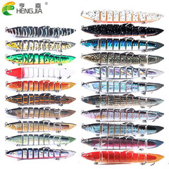 HENGJIA Hengjia fishing gear 9-section fishing bait bait 14CM10CM blood tank multi-section 14 colors Luya bait loach