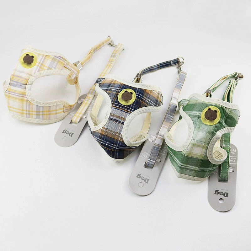 Дышащая шлейка-поводок для мелких домашних животных: собак (бишон, тедди), кошек, кроликов, в стиле жилетки