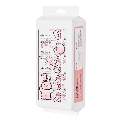 Super Mini Wet Wipes Home Baby Hand and Mouth Wipes Small Packet Removable Baby Cleaning Wipes Student Wet Wipes Wholesale