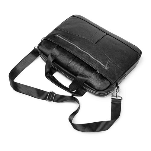 Genuine leather men's business portable briefcase conference office handbag large capacity computer bag shoulder bag crossbody bag