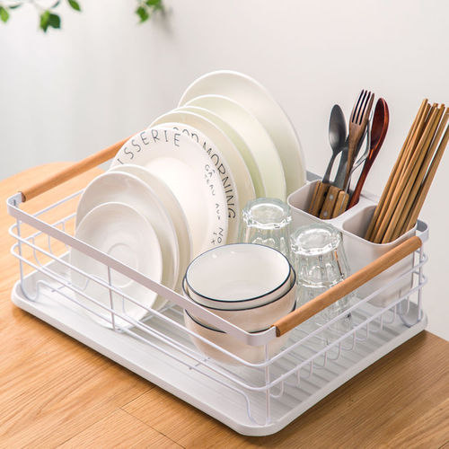 碗筷架子置物架碗碟收纳架水沥水碗架厨房台面装碗柜沥水收纳盒.