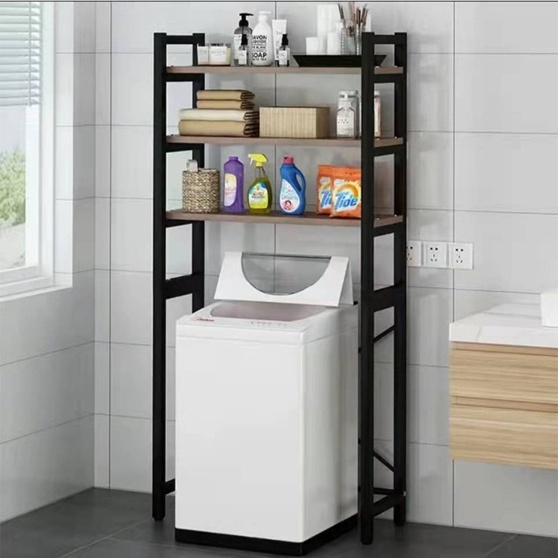 Lavadora rack de almacenamiento baño organizador rack balcón inodoro baño inodoro estante superior piso de almacenamiento