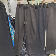 秋季高端提花羊绒中老年妈妈宽松小脚大码垂感休闲女裤高腰时尚