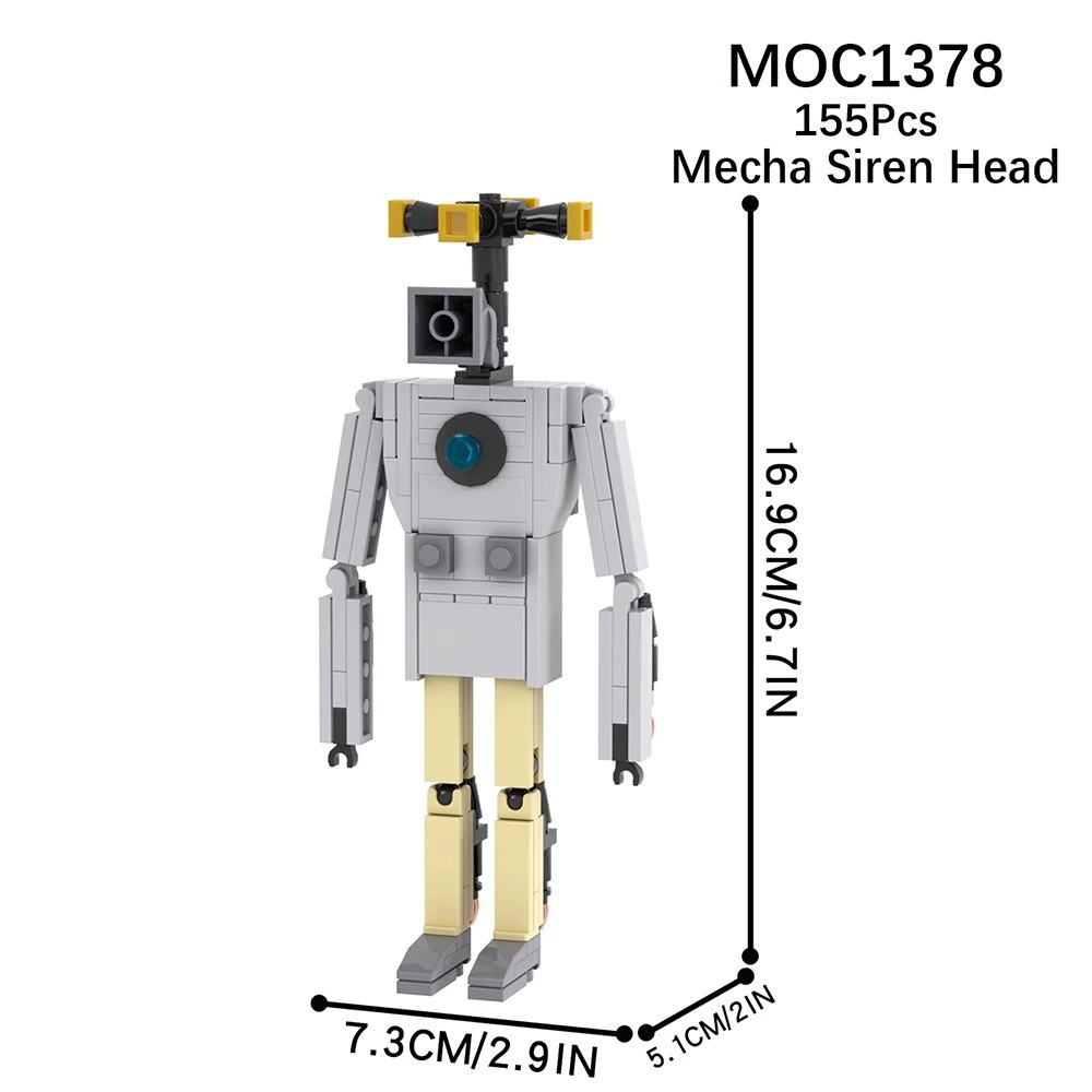 MOC игра SKIBIDI Туалет Туалет мониторинг человек НЛО совместимо с LEGO собранные блоки игрушки