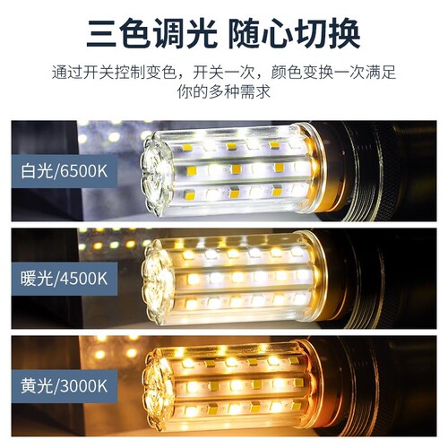 LED light bulb corn lamp e14 small screw E27 thread energy-saving lamp household ultra-bright three-color dimming chandelier light source