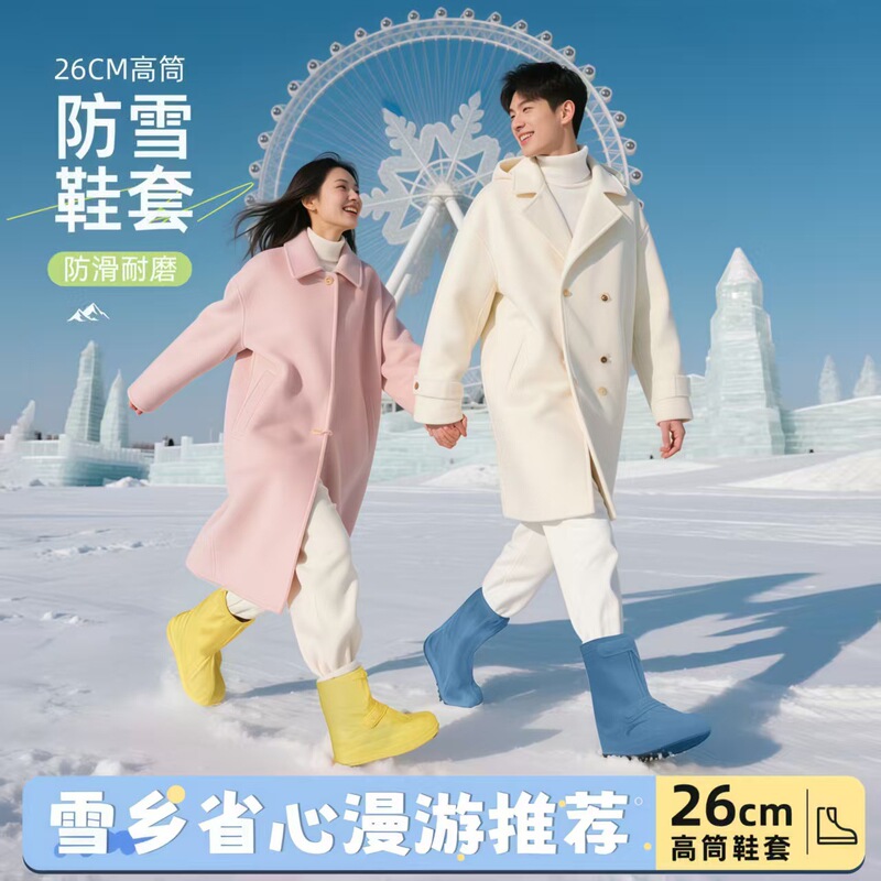 Rain Shoe Covers Are Waterproof, Rain-Proof, Non-Slip, Thickened and Wear-Resistant, Rain Boots for Men and Women, Foot Covers for Cycling and Mountaineering, Silicone Water Shoe Covers That Are Durable