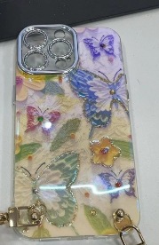 Amarillo Fondo colorido mariposa Apple 15ProMax nuevo Apple 15 teléfono caso para IPhone14/13/12 mujeres