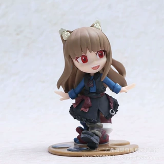 国产Q版 狼与香辛料 赫萝 美少女系列 跳跃舞动模型手办摆件公仔