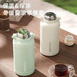 适用九.阳保温杯大容量水杯男女生316L不锈钢茶水分离保温壶B13V-