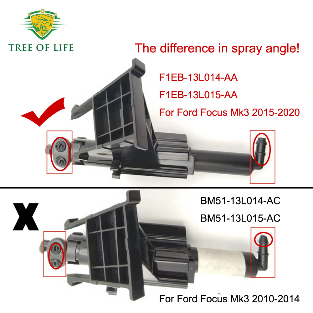 F1EB13L014AA, F1EB13L015AA para boquillas de limpieza de faro Ford Focus