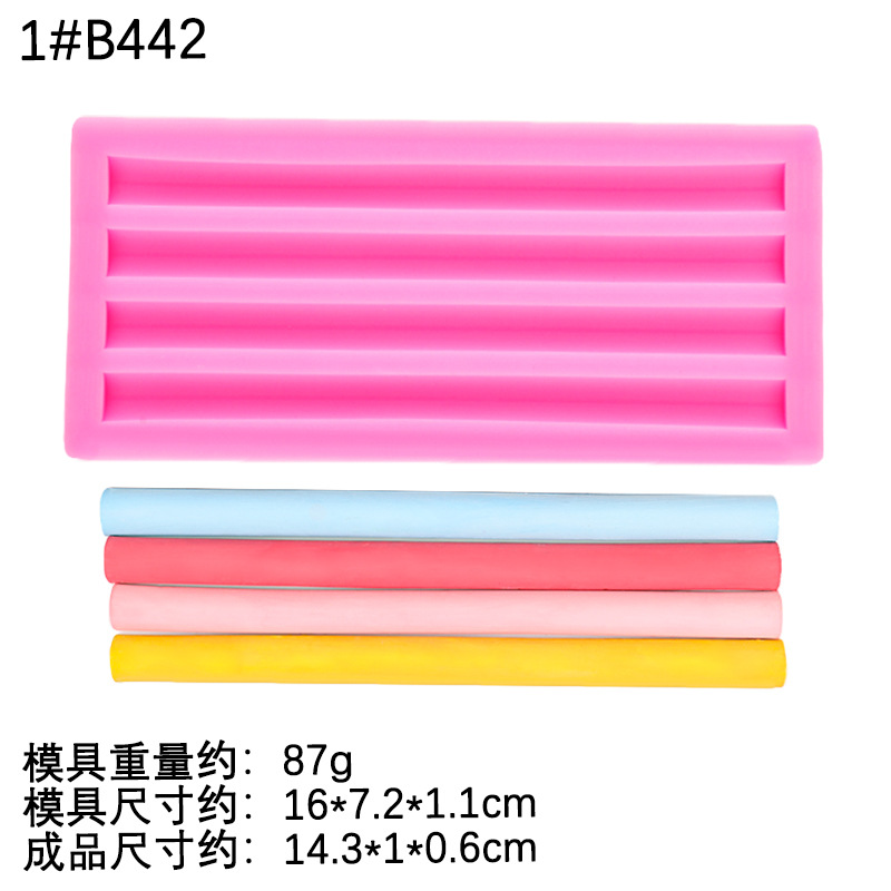 Media tira larga tira de vela tira de cera de pintura de fuego bricolaje tira de cera de pintura de fuego hecha a mano molde de silicona decoración de pastel de chocolate