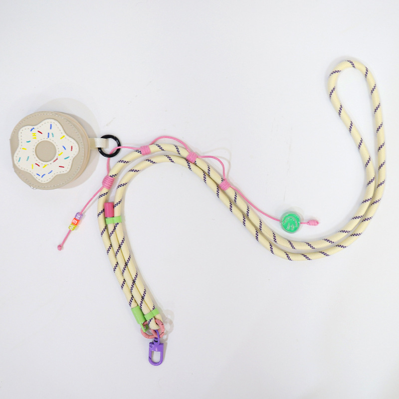 8MM botón de puerta de color ajustable de teléfono móvil cuerdas trenzadas de nylon robusto y duradero accesorios de bolsas de flores sensación de alto nivel