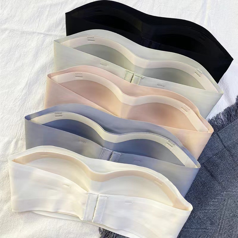 Women's Intimates Seamless Strapless Bra For Women Japanese Style Summer Anti-Slip Invisible Push Up Side Boob Reduction Beautiful Back_voghion.com