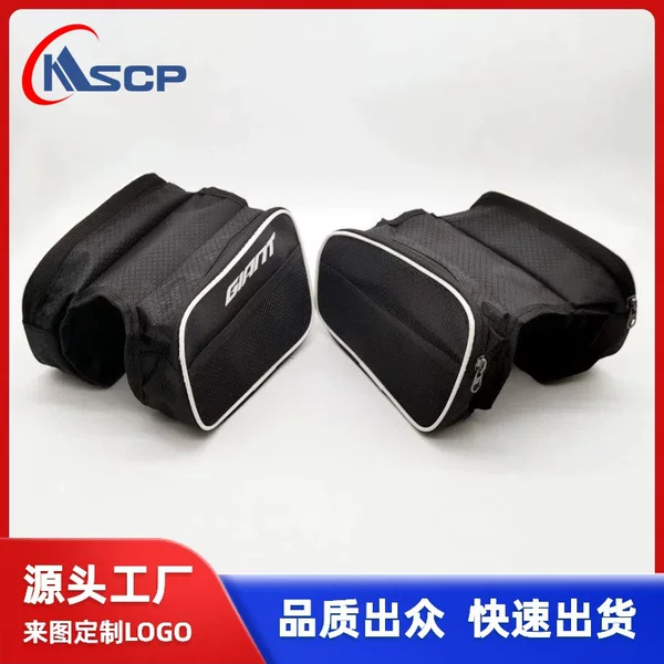 Mountain Bike Front Beam Bag, Bicycle Zipper Bag, Road Bike Saddle Bag, Bicycle Cosmetics Bag Tool Bag