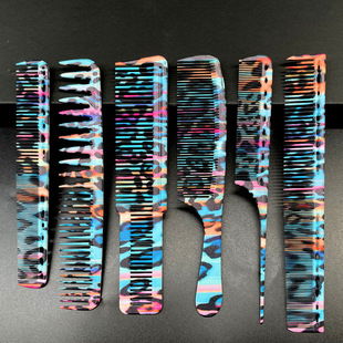 Color Comb suit Hair Salon Special Hair Style Comb Texture Comb Women's Pick Comb Pointed Tail Comb Men's Hair Comb Flat Head