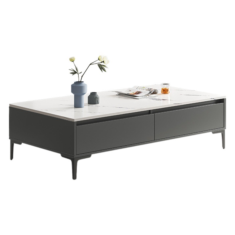 Mesa de café sala de estar casa pequeña mesa de té simple moderno pequeño apartamento balcón mesa cuadrada de lujo minimalista mesa de té