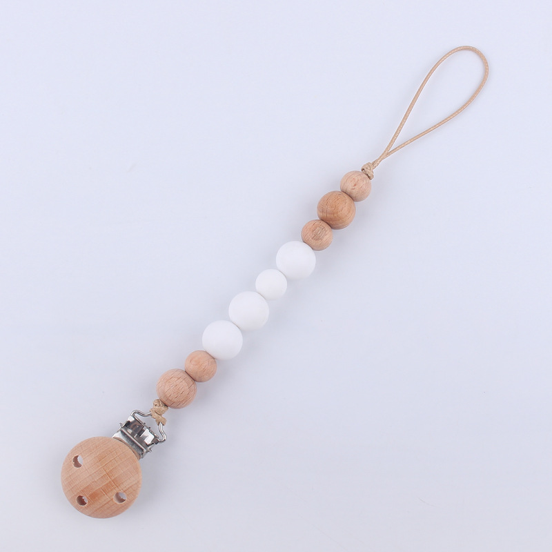 Suministros para bebés calmante bebé haya chupete cadena creativa DIY cuentas de silicona mordedor chupete cadena anti-caída Nuevo