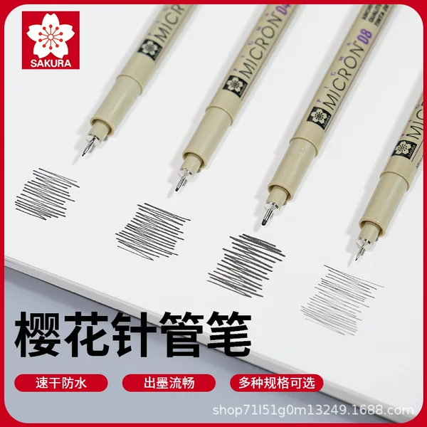 Sakura Needle Tip Pen, Outlining Pen, Art-Specific Hand-Drawn Manga Sketching Drawing Pen, Nail Art Graffiti Pen, Wholesale from Manufacturer