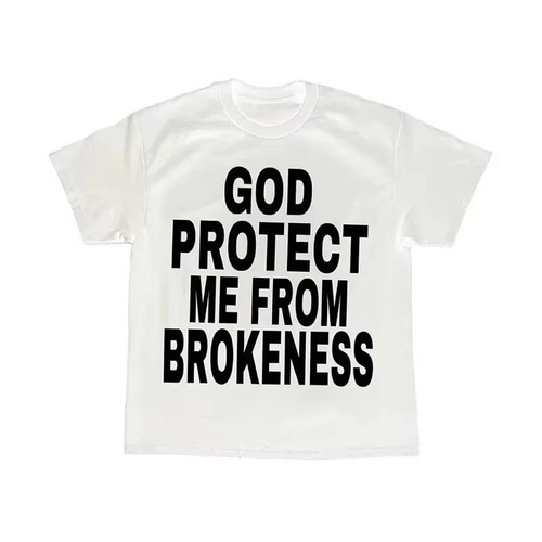 HarajukuTrendy-ShortEMOSleY2KPunkshirtLetterTCotton