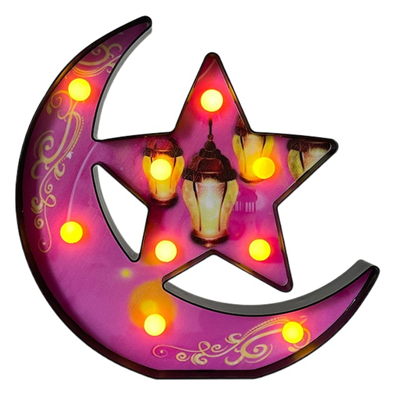 LED Lámpara decorativa Oriente Medio Festival Árabe diseño Luna Castillo modelado lámpara interior decoración de la habitación luz de la noche