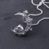 Double-sided necklace, fashionable pendant for beloved suitable for men and women, European style
