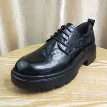 商场撤柜真皮里外全皮厚底圆头英伦风德比鞋防滑透气商务正装男鞋