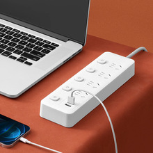 家用办公长线多插位排插带USB智能插排分控插座多功能插线板批发