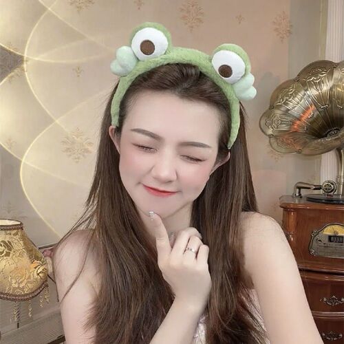 Cute face wash special hairband for women  new cartoon headband hairband headband hairpin hole plush hair bundle