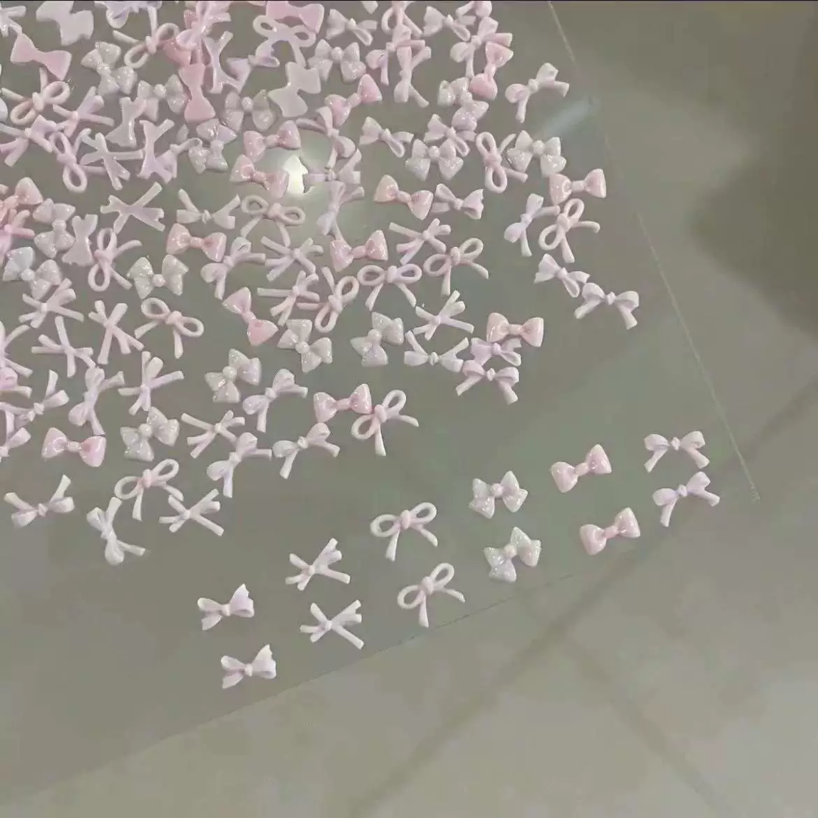 Модный розовый бант в стиле Instagram для дизайна ногтей, мини-бабочка, лента, носимые наклейки для фототерапии ногтей своими руками со стразами.