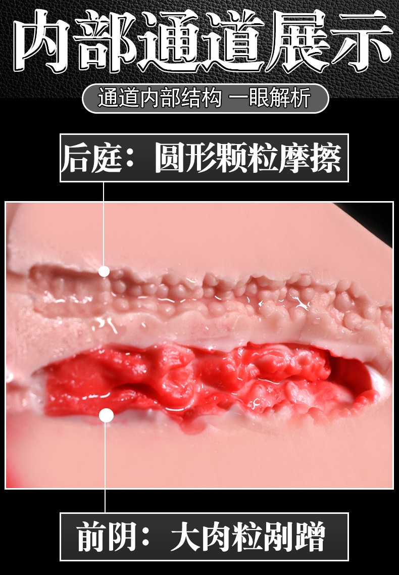 Jiuai Male Masturbation Device TPE Dual-Channel Inverted Mold Manual Half-Body Adult Toy — detail image 11