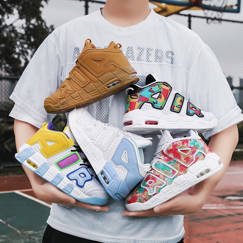 Zapatilla de deporte de los hombres de alta-superior cojín de aire zapatos de pareja de aire transfronterizo Putian L zapatos de moda de baloncesto