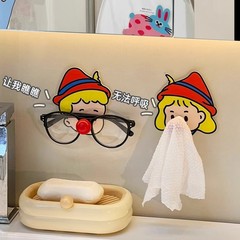 かわいいフック浴室穴なしフック強力荷重洗面タオルカチューシャ眼鏡トイレ各種小神器