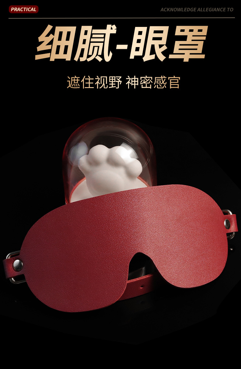 PU Leather Bondage Set with Hand and Foot Cuffs, Oral Ball, and Storage Bag — detail image 2
