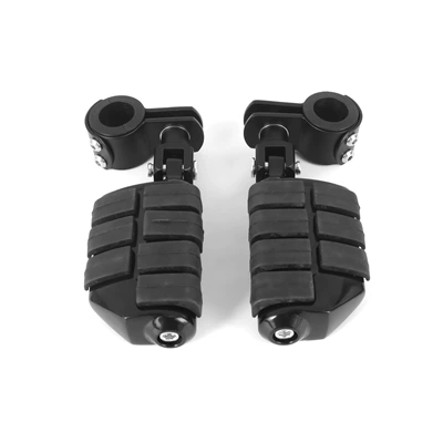 Footrests Motorcycle Modification Parts — Motorcycle pedals - 3-pedals-black-small-pedal-rings-black
