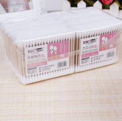 Xinlemei 80-100 Piece Bagged Household Cotton Swabs, Makeup Round Tip Beauty Lip Sanitary Dual-Head Disinfection Cotton Sticks