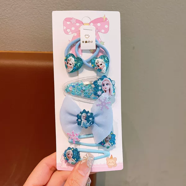Blue small princess costume, hair rope, hairgrip