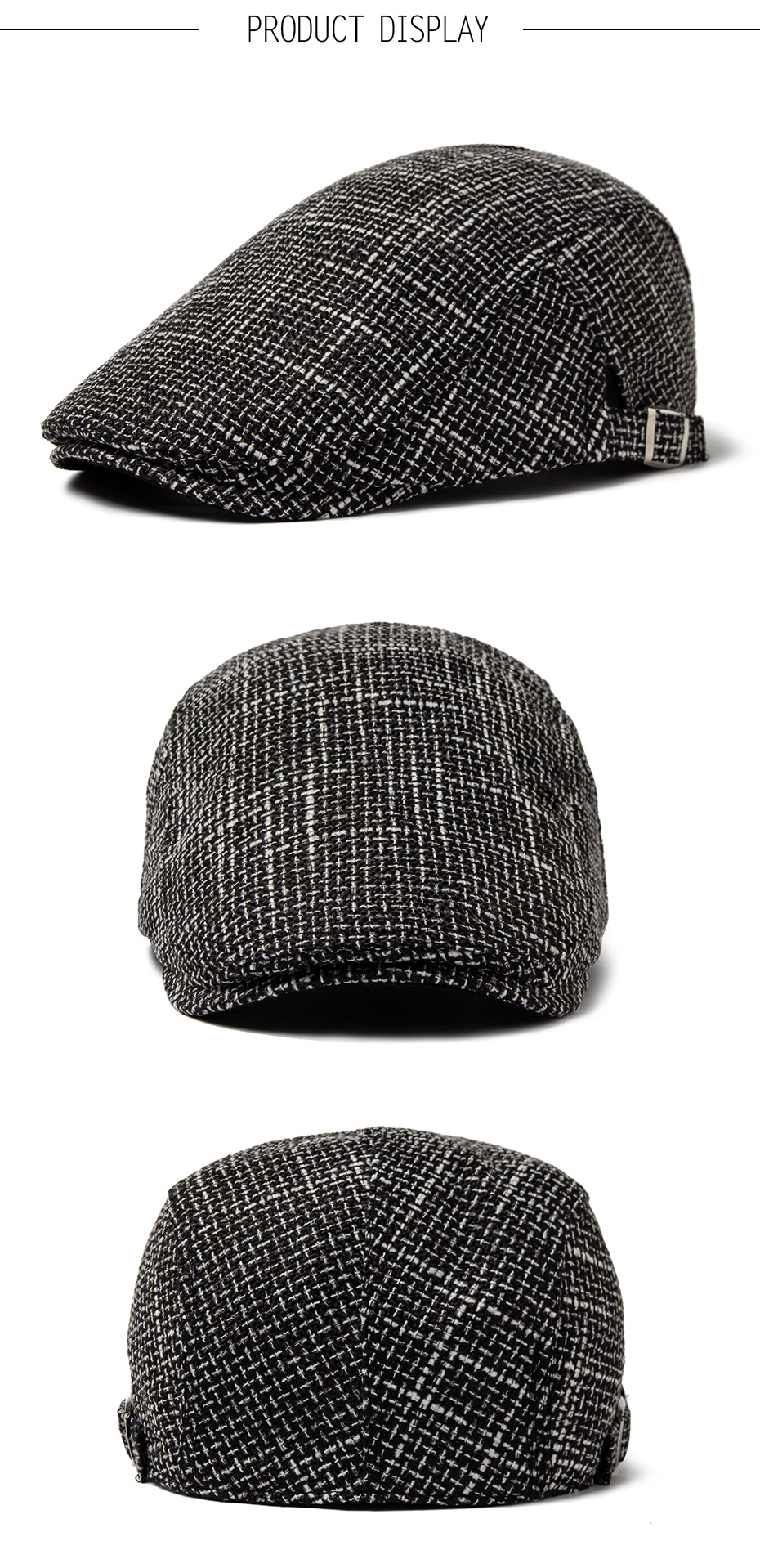 Herren-Baskenmütze aus Baumwollleinen, sommerlicher, dünner, atmungsaktiver Entenschnabelhut, lässiger und vielseitiger britischer Sonnenhut für Kinder_voghion.com