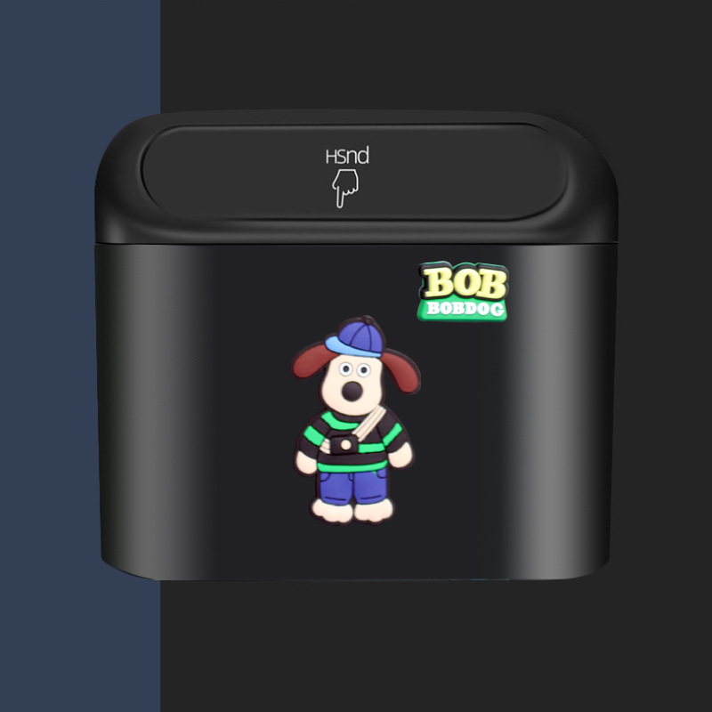 Productos para automóviles lindo perro jefe de basura de automóvil puerta lateral cajas de almacenamiento cajas de dibujos animados perros pilotos mujeres