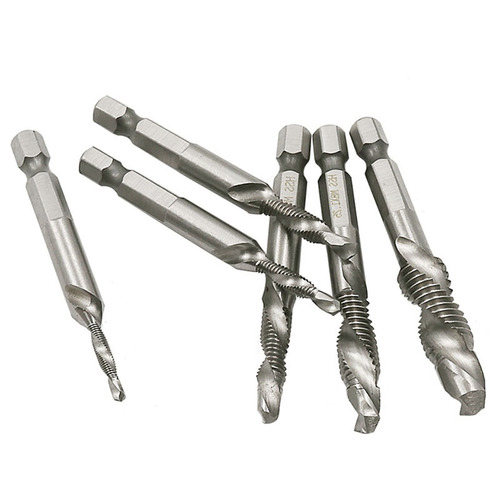 Hexagonal handle machine spiral tap for drilling and chamfering integrated tapping m3-m10 set high-speed steel composite tap