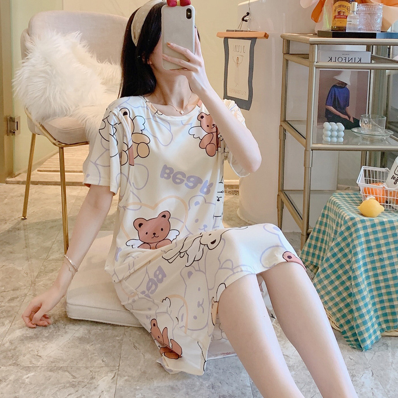 智贝主图_2哺乳睡裙夏季天薄款产后纯棉月子服4月份5喂奶孕