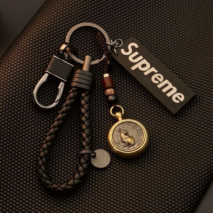 Llavero latón vuelta Zodiaco conejo dragón ovejas creativo llavero hombres personalidad pareja exquisito colgante