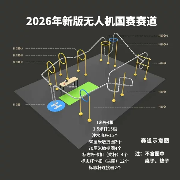 National Competition Flying Beijing Drone Remote Control Aircraft Flight Training Set Marker Pole Training Ring Base Combination Set