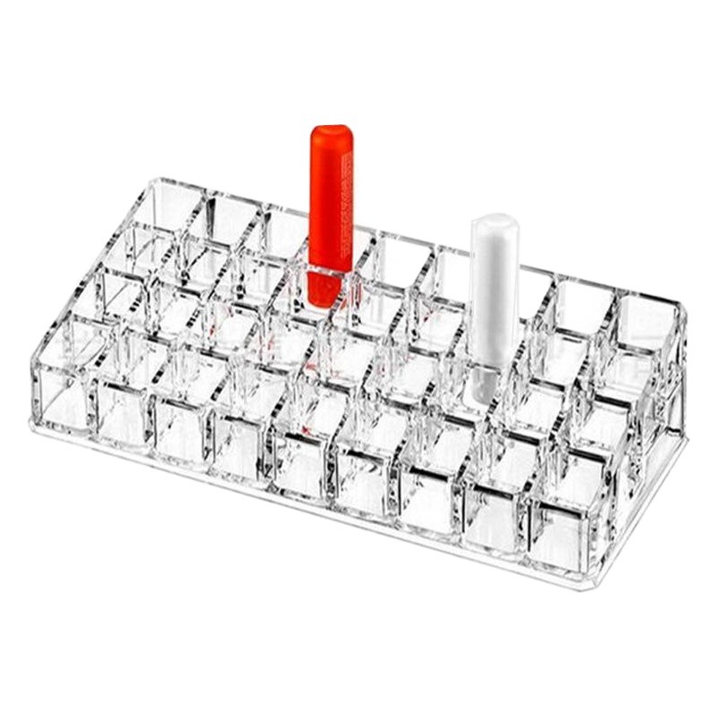 Nazhu Multi-Grids Lipstick Shelf Display Rack Makeup Storage Box Makeup Rack 36-Grids Lipstick Box Factory Direct Sale
