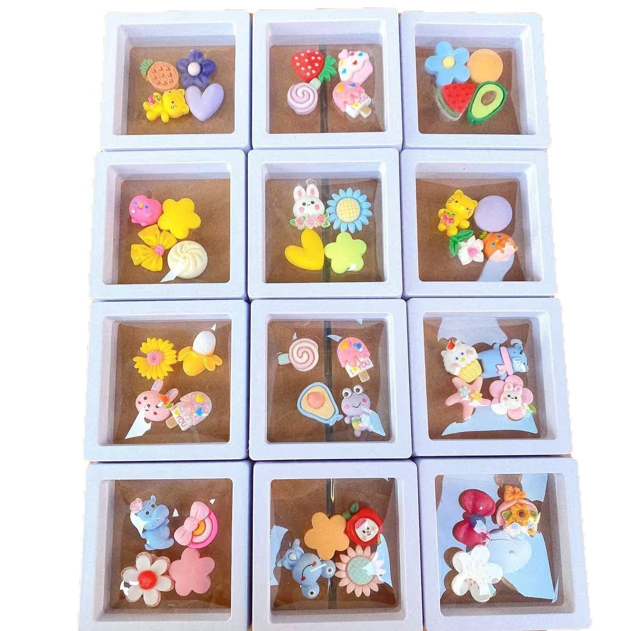Caja de suspensión de película PE accesorios de decoración de escritorio DIY caja de teléfono móvil dibujos animados encantadores tridimensionales
