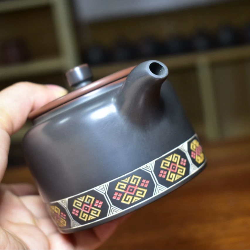 Ethnic tea set, travel tea cup, teapot