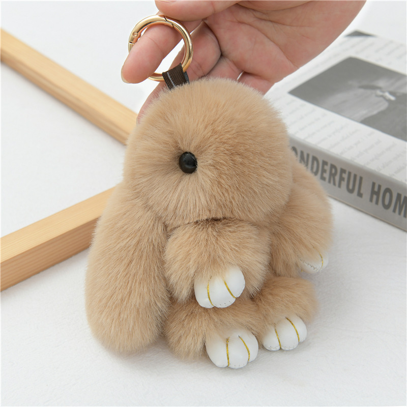 Cute Rabbit Plush Rabbit Pendant Bag Accessory Plush Ornament Pendant Ferret Rabbit Keychain Pendant