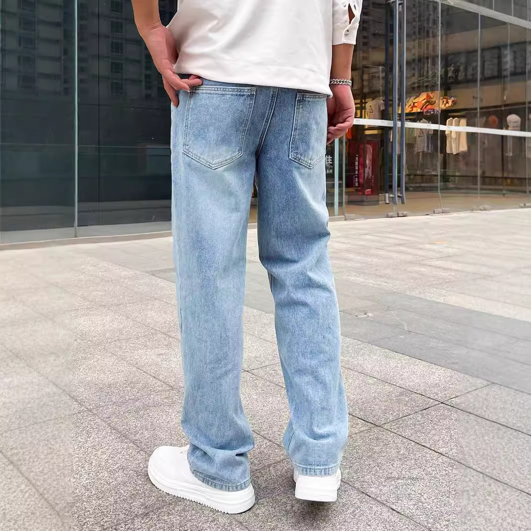 Transfronterizo para Europa y América, jeans de hombre, Amazon Aliexpress, TEMU, jeans recto nuevos