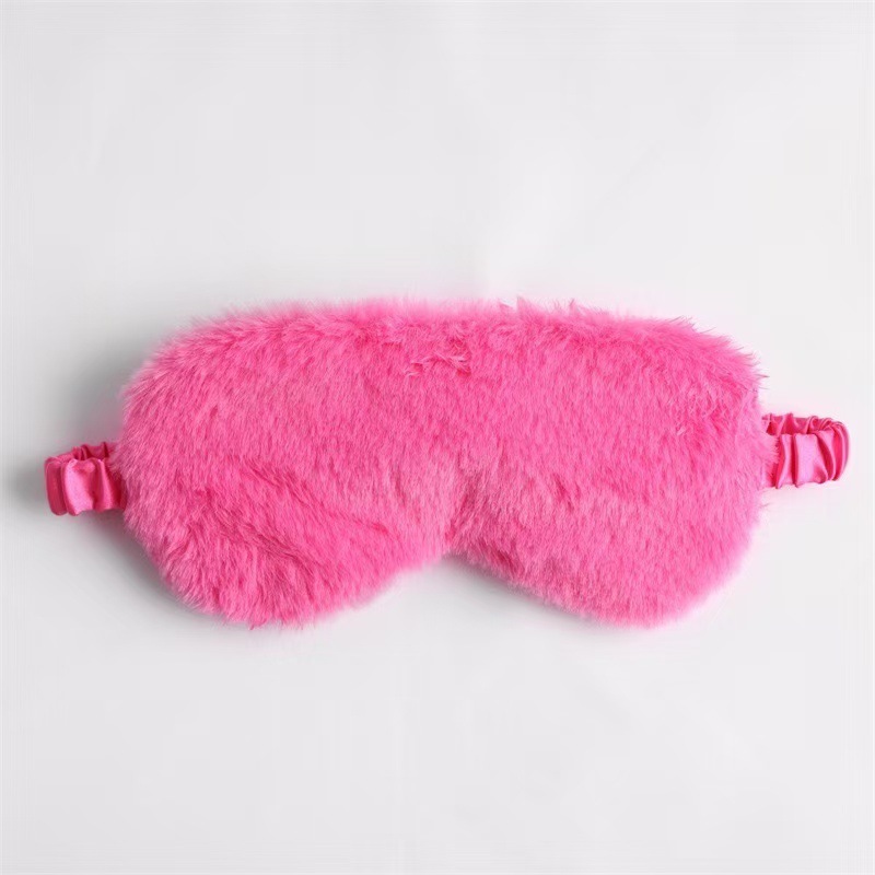Suministro de máscaras de ojos de peluche para dormir lindas máscaras de ojos de peluche simple sombreante almuerzo para dormir máscaras de ojos al por mayor