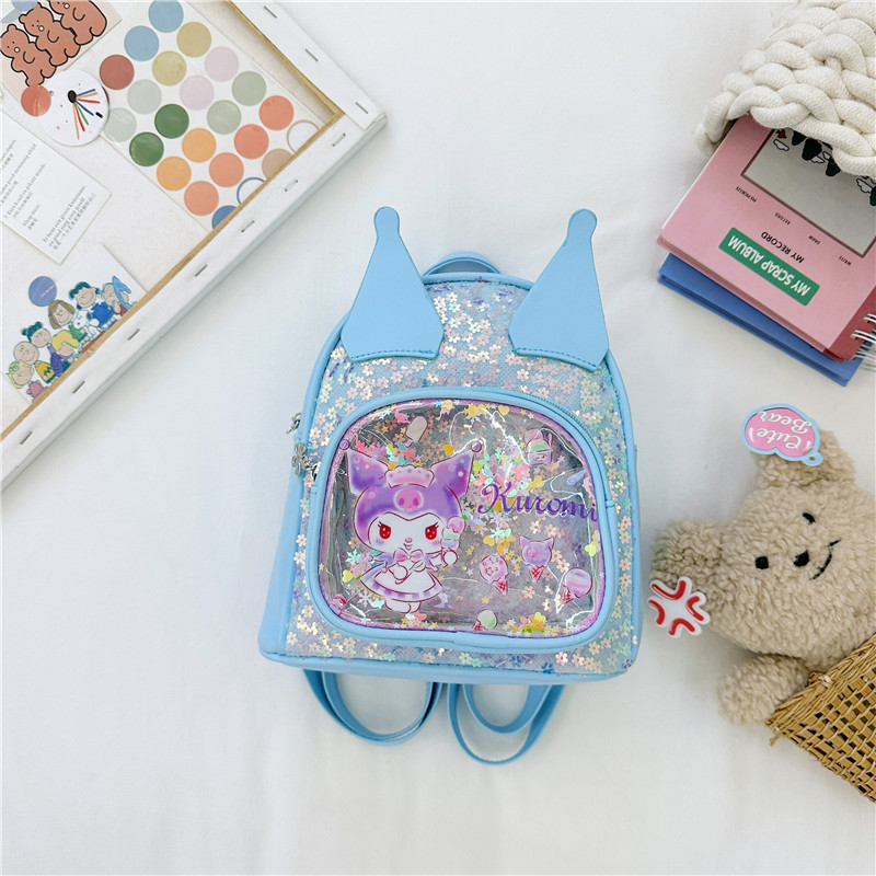 Estilo coreano ins lentejuelas niños mochila princesa mini mochila niñas moda lindo arco bebé mochila