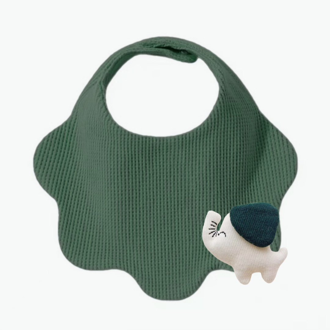 녹색 코끼리 입체 턱받이